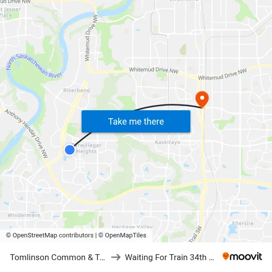 Tomlinson Common & Tomlinson Way to Waiting For Train 34th Gateway Blvd. map