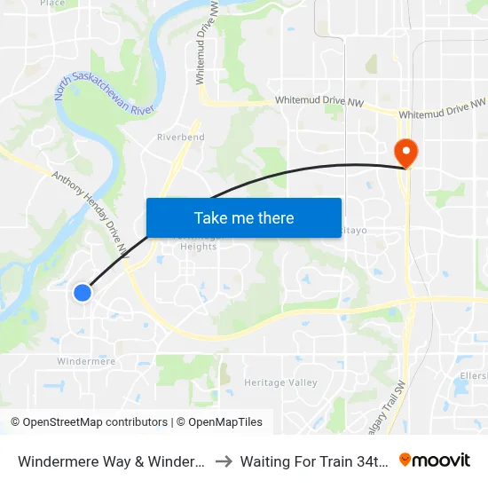 Windermere Way & Windermere Boulevard SW to Waiting For Train 34th Gateway Blvd. map