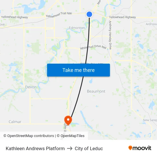 Kathleen Andrews Platform to City of Leduc map