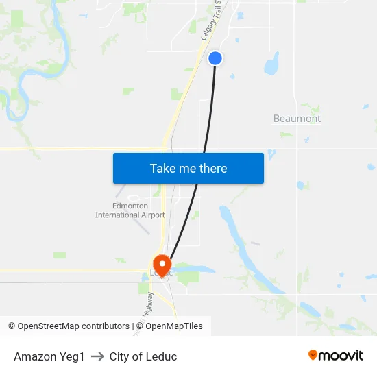 Amazon Yeg1 to City of Leduc map