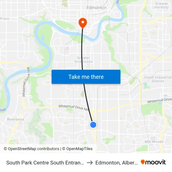 South Park Centre South Entrance to Edmonton, Alberta map