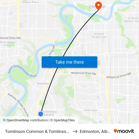 Tomlinson Common & Tomlinson Way to Edmonton, Alberta map