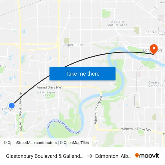 Glastonbury Boulevard & Galland Close to Edmonton, Alberta map
