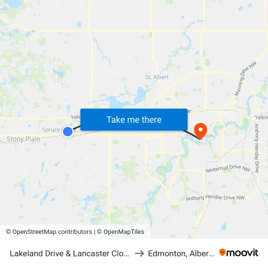 Lakeland Drive & Lancaster Close to Edmonton, Alberta map