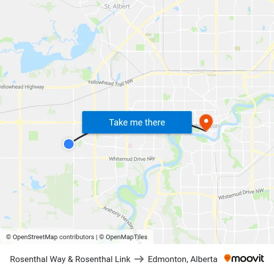 Rosenthal Way & Rosenthal Link to Edmonton, Alberta map