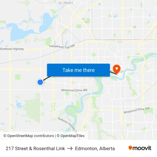 217 Street & Rosenthal Link to Edmonton, Alberta map