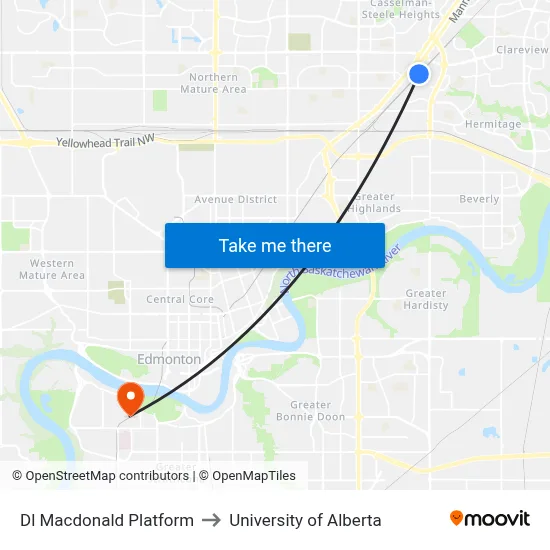 Dl Macdonald Platform to University of Alberta map