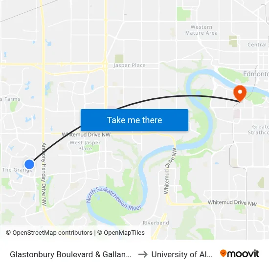 Glastonbury Boulevard & Galland Close to University of Alberta map