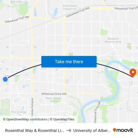 Rosenthal Way & Rosenthal Link to University of Alberta map