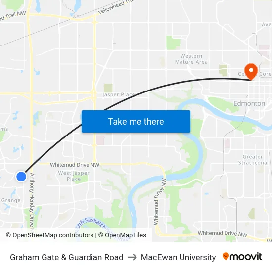 Graham Gate & Guardian Road to MacEwan University map