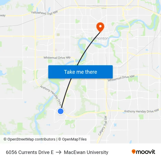 6056 Currents Drive E to MacEwan University map