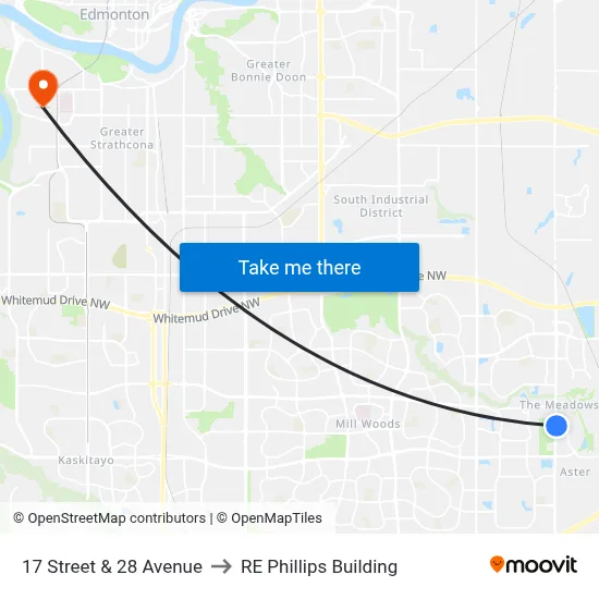 17 Street & 28 Avenue to RE Phillips Building map
