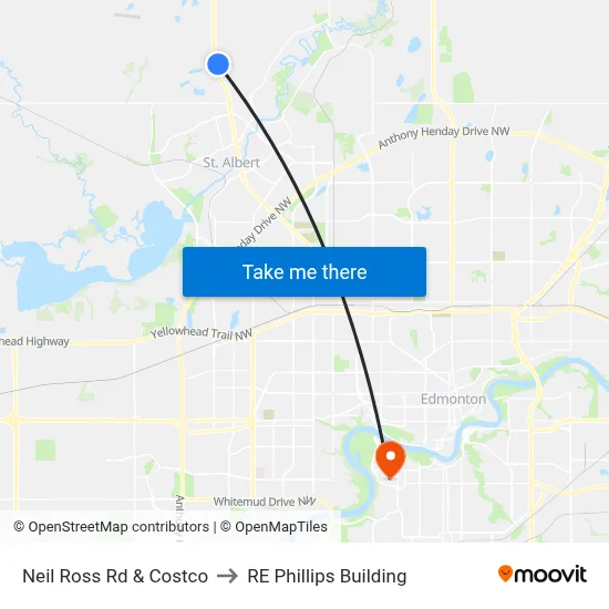 Neil Ross Rd & Costco to RE Phillips Building map