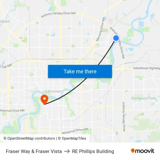 Fraser Way & Fraser Vista to RE Phillips Building map
