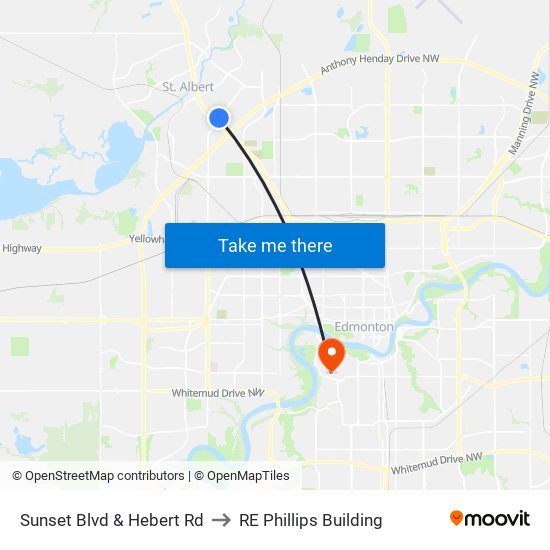 Sunset Blvd & Hebert Rd to RE Phillips Building map