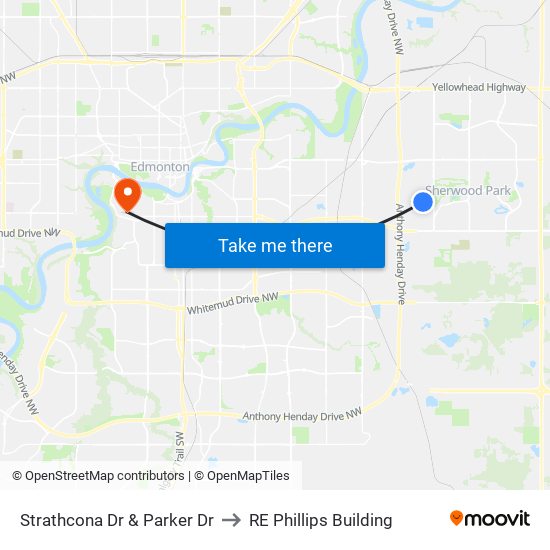 Strathcona Dr & Parker Dr to RE Phillips Building map