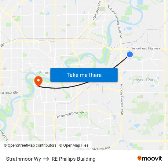 Strathmoor Wy to RE Phillips Building map