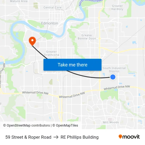 59 Street & Roper Road to RE Phillips Building map