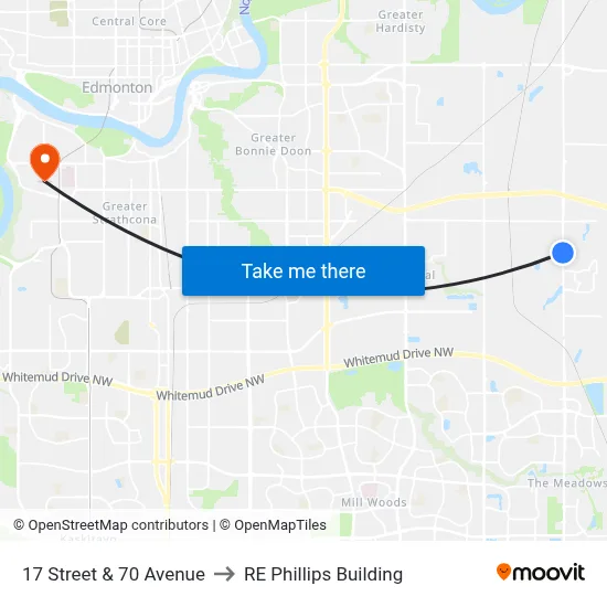 17 Street & 70 Avenue to RE Phillips Building map