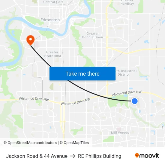 Jackson Road & 44 Avenue to RE Phillips Building map