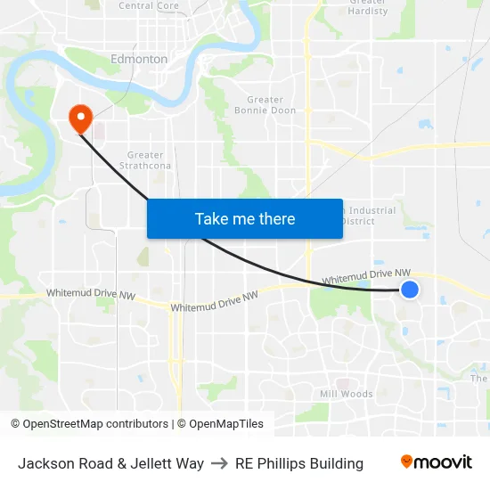 Jackson Road & Jellett Way to RE Phillips Building map