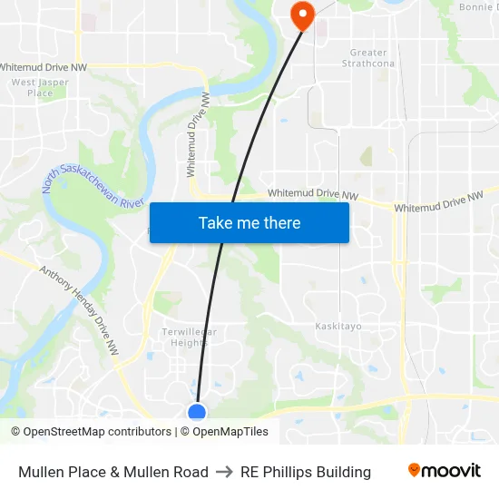 Mullen Place & Mullen Road to RE Phillips Building map