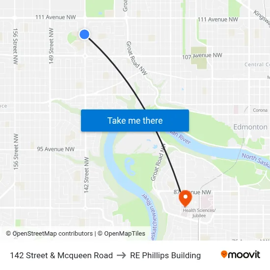 142 Street & Mcqueen Road to RE Phillips Building map