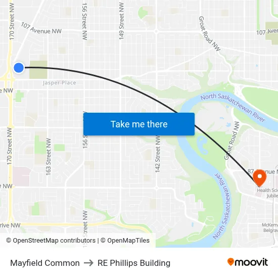 Mayfield Common to RE Phillips Building map