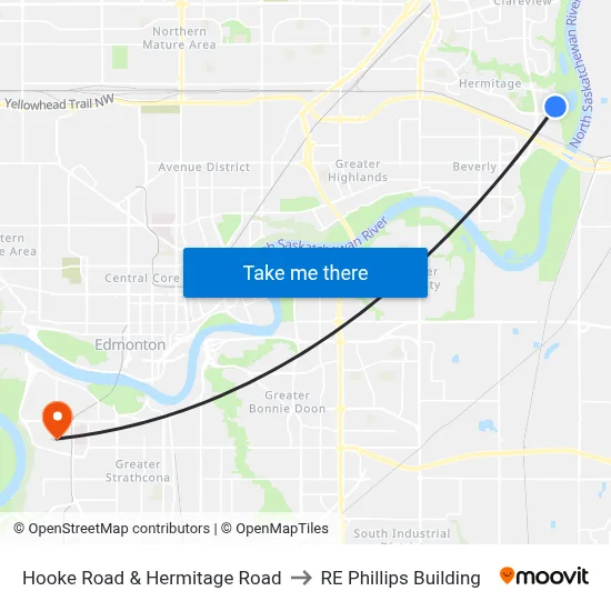 Hooke Road & Hermitage Road to RE Phillips Building map