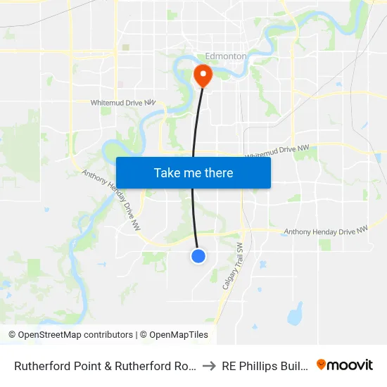 Rutherford Point & Rutherford Road SW to RE Phillips Building map