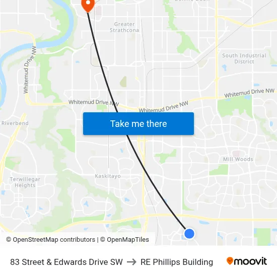 83 Street & Edwards Drive SW to RE Phillips Building map