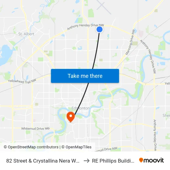82 Street & Crystallina Nera Way to RE Phillips Building map