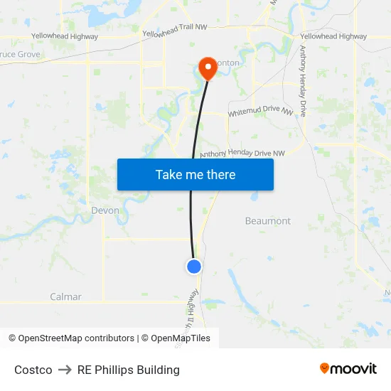 Costco to RE Phillips Building map