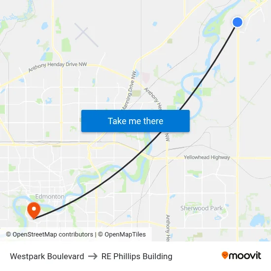 Westpark Boulevard to RE Phillips Building map
