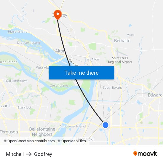 Mitchell to Godfrey map