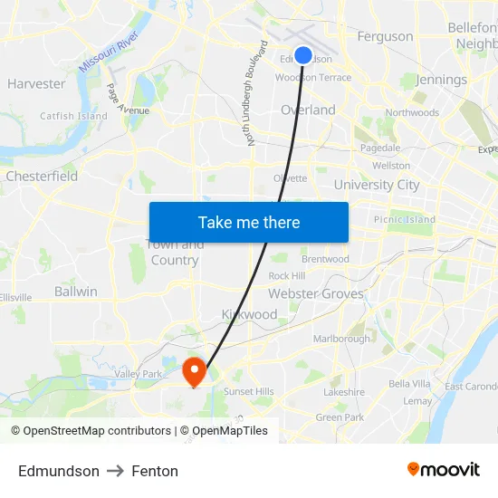 Edmundson to Fenton map