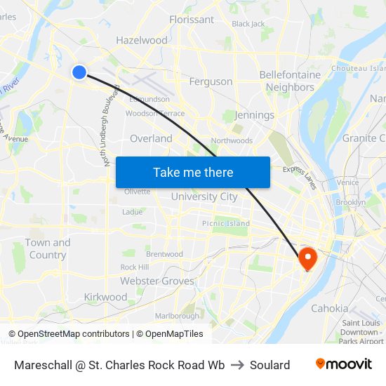 Mareschall @ St. Charles Rock Road Wb to Soulard map