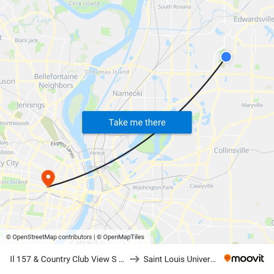 Il 157 & Country Club View S / W to Saint Louis University map