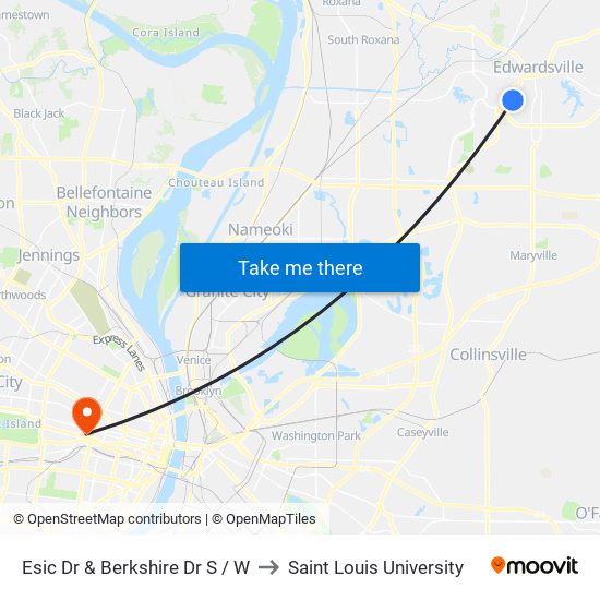 Esic Dr & Berkshire Dr S / W to Saint Louis University map