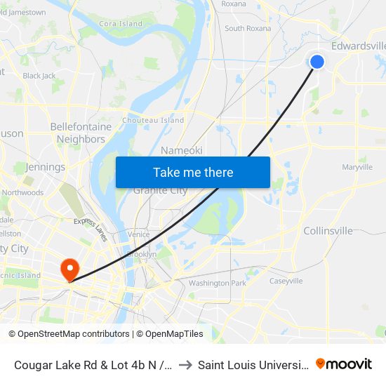 Cougar Lake Rd & Lot 4b N / E to Saint Louis University map