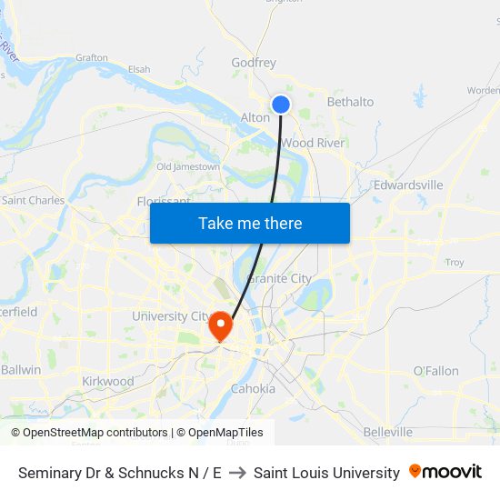 Seminary Dr & Schnucks N / E to Saint Louis University map