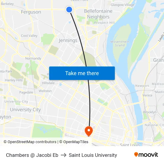 Chambers @ Jacobi Eb to Saint Louis University map
