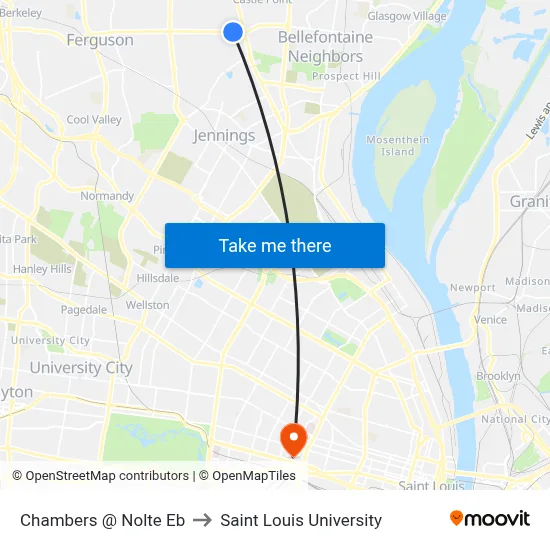 Chambers @ Nolte Eb to Saint Louis University map