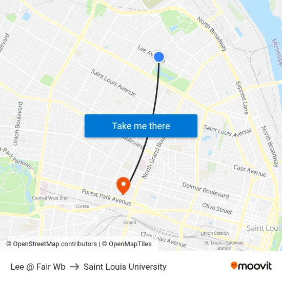 Lee @ Fair Wb to Saint Louis University map