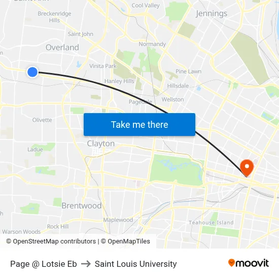 Page @ Lotsie Eb to Saint Louis University map