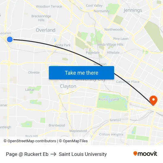 Page @ Ruckert Eb to Saint Louis University map