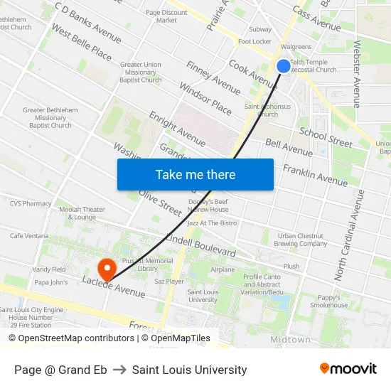 Page @ Grand Eb to Saint Louis University map
