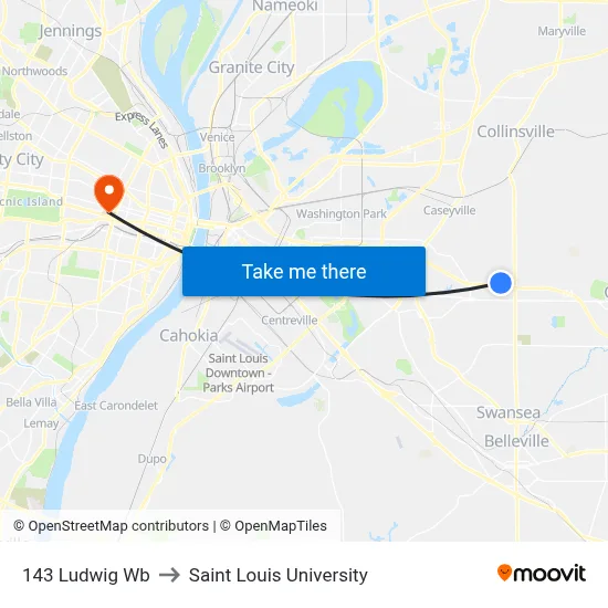 143 Ludwig Wb to Saint Louis University map