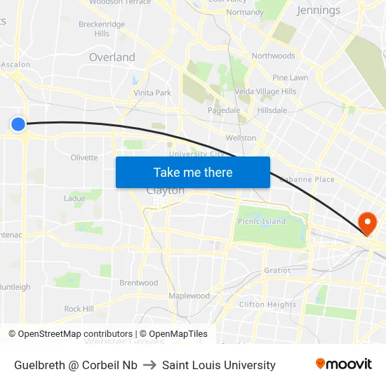 Guelbreth @ Corbeil Nb to Saint Louis University map