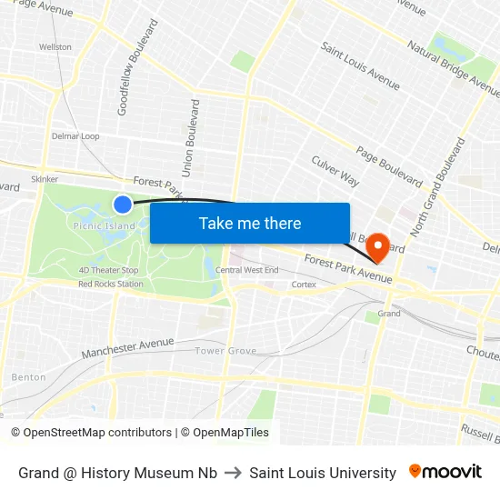 Grand @ History Museum Nb to Saint Louis University map